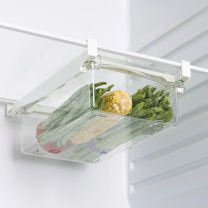 Kitchen Baking Tray Storage - Hanging Pull Out Fridge Drawer Organizer,