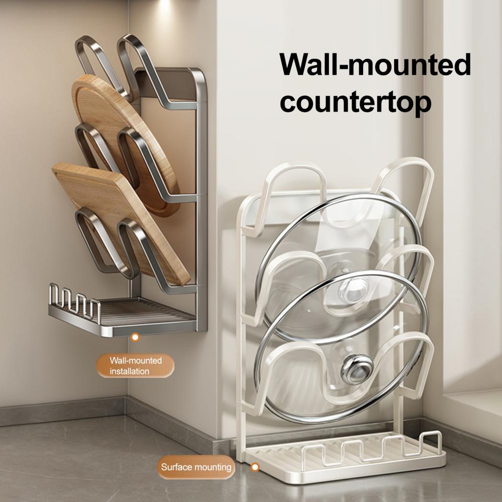 Kitchen Baking Pan Organizer - Kitchen Lid Storage Rack Pot Lid