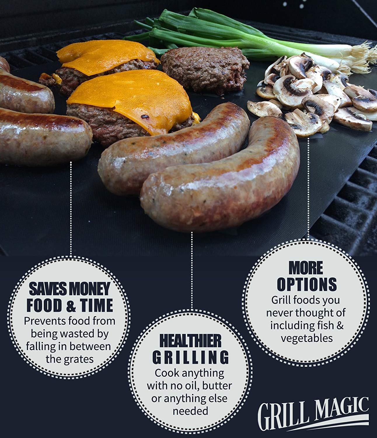 5-10 Pcs BBQ Grill Mat Non-sti - Super Kitchen Baking Mat ulasan dan harga