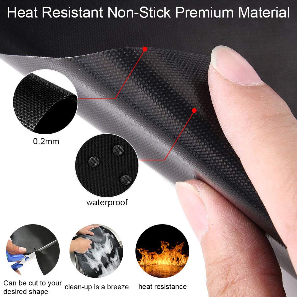 5-10 Pcs BBQ Grill Mat Non-sti - Super Kitchen Baking Mat ulasan dan harga
