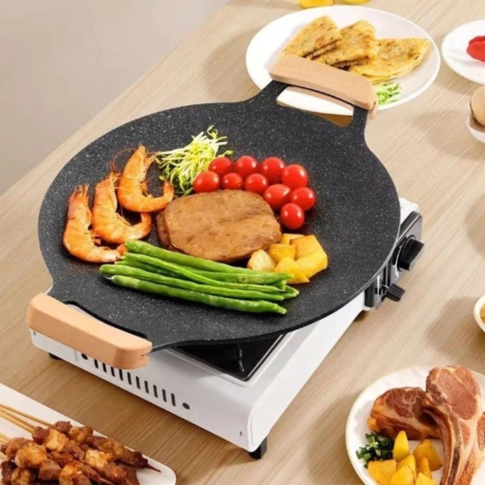 30/32/34/36/38cm Korean BBQ Gr - Kitchen Baking Tray Organiser ulasan dan harga
