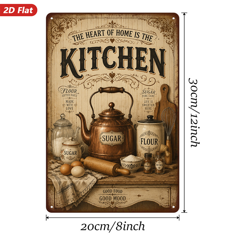 2D Flat Vintage Kitchen Metal  - Kitchen With Baking Area ulasan dan harga