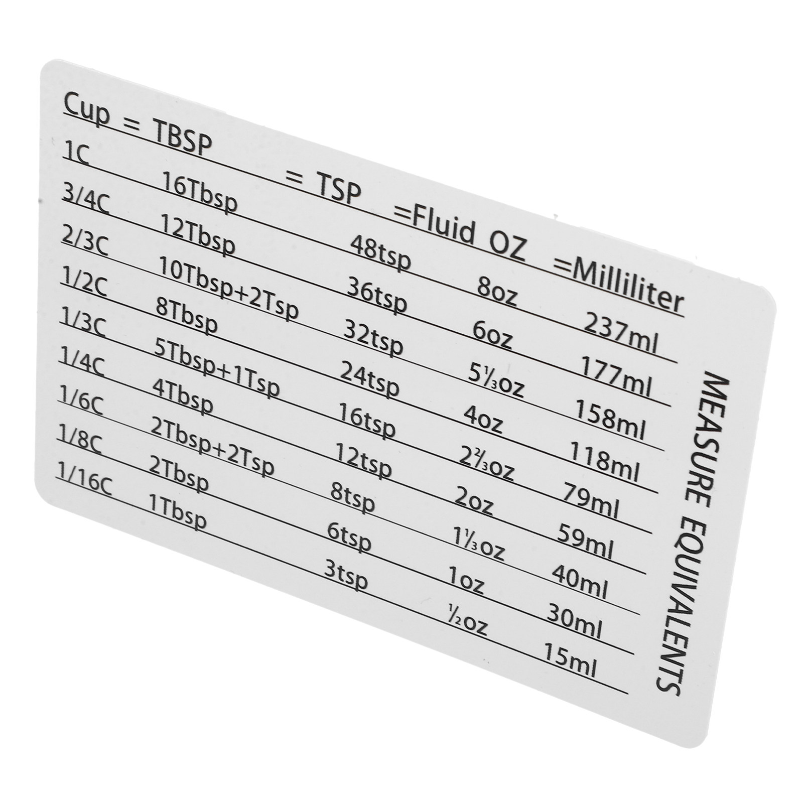 Compact Magnetic Kitchen Measu - Kitchen Baking Conversion Chart ulasan dan harga