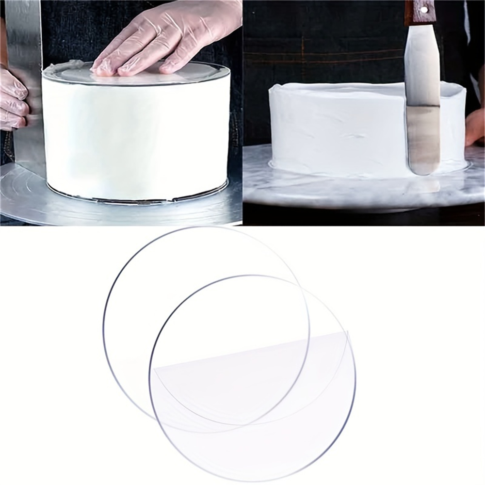 2pcs/Set Acrylic Round Cake Di - Cake Board Round ulasan dan harga