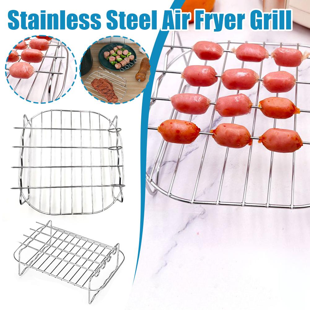 Stainless Steel Air Fryer Bask - Kitchen Baking Pan Organizer ulasan dan harga