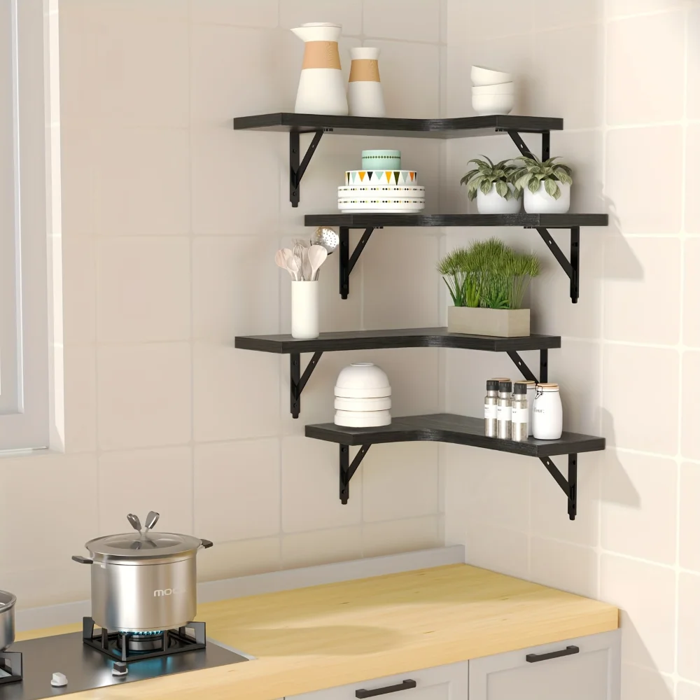 Natural Wood Grain Floating Sh - Kitchen Uncle ulasan dan harga