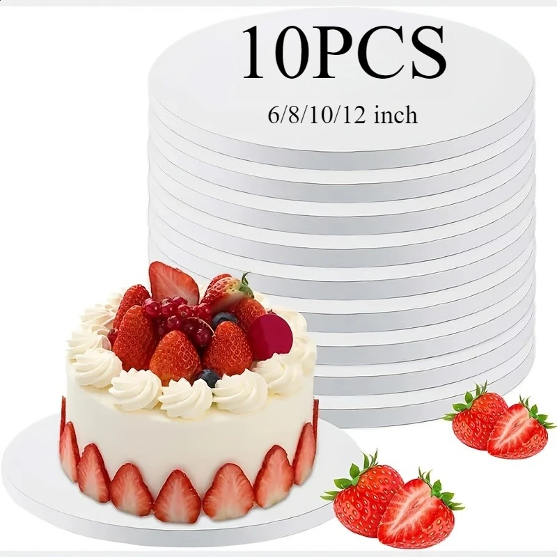 10PCS 6/8/10/12 Inch Round Cak - Cake Board Round ulasan dan harga