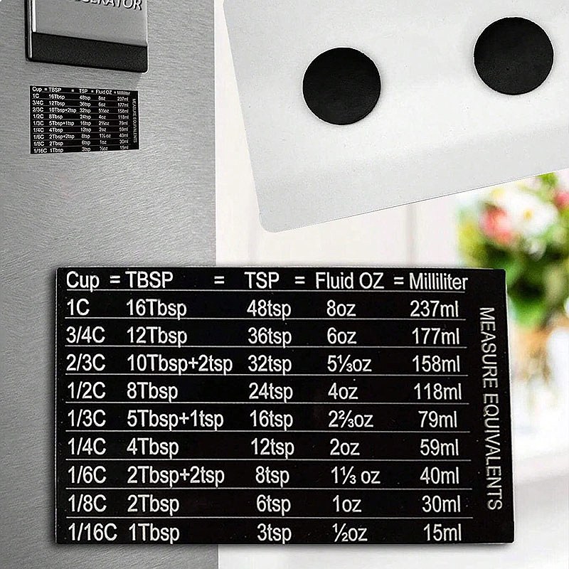 Kitchen Baking Magnetic Measur - Kitchen Baking Conversion Chart ulasan dan harga