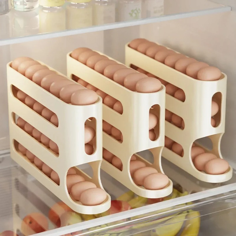 4 Layers Automatic Rolling Egg - Kitchen Baking Tray Storage ulasan dan harga