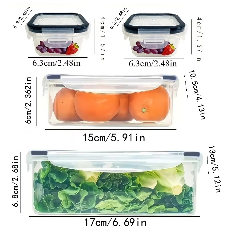 8Pcs Set Includes 4 Containers - Kitchen Baking Tray Storage ulasan dan harga