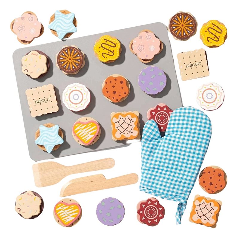 WOWFU-Wooden Cookie Play Food  - Baking Kitchen Kids ulasan dan harga