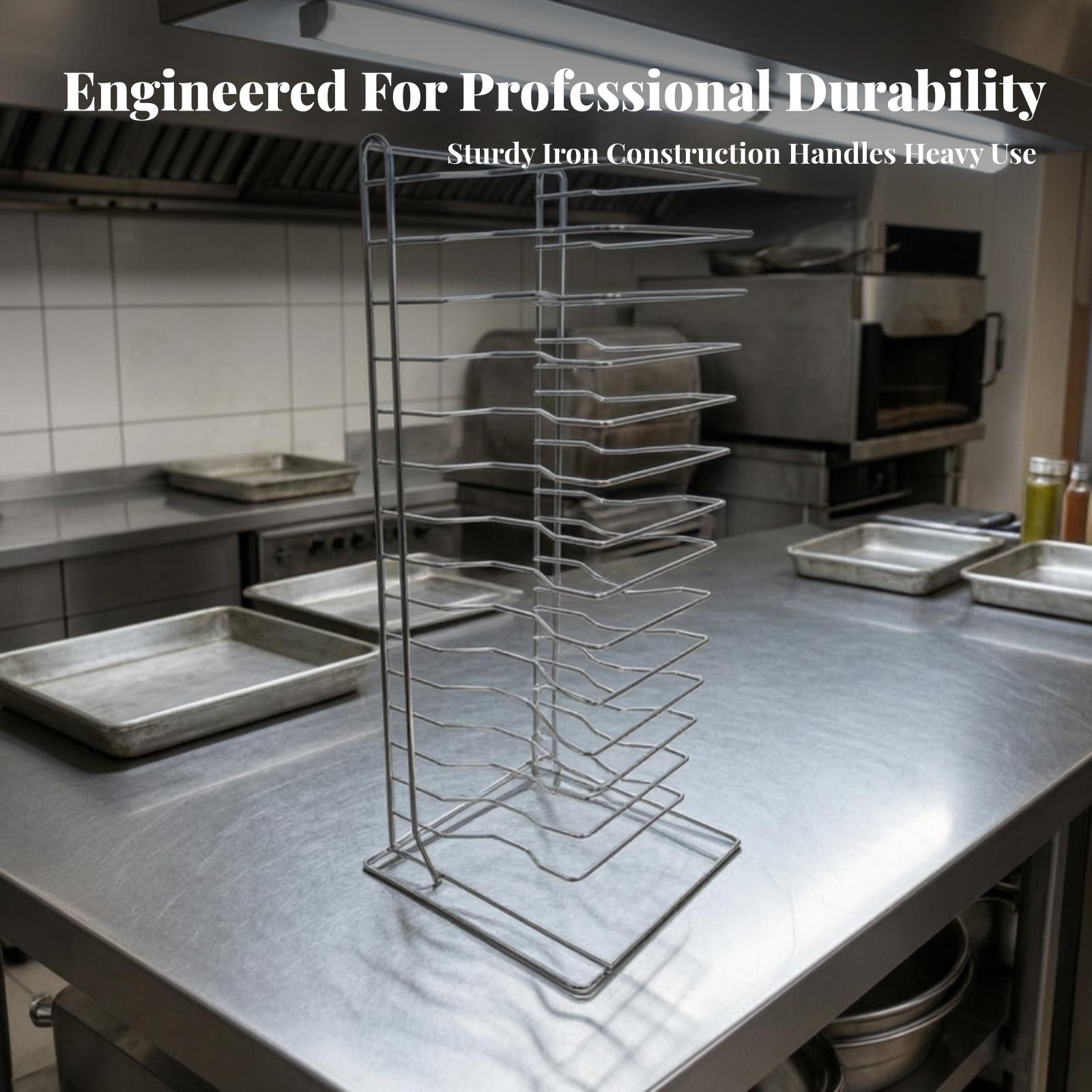 Vertical Pizza Cooling Rack fo - Kitchen Baking Pan Organizer ulasan dan harga