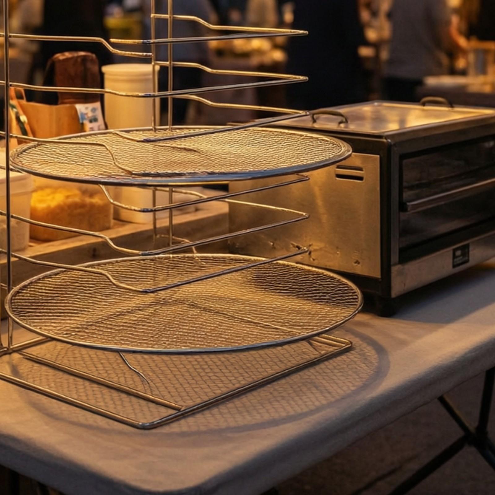 Vertical Pizza Cooling Rack fo - Kitchen Baking Pan Organizer ulasan dan harga