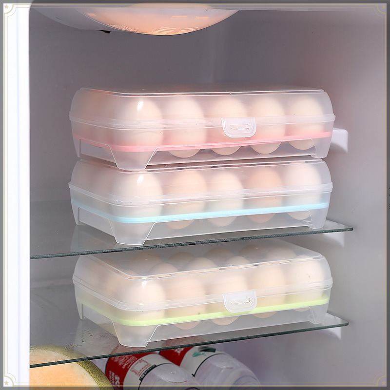 Egg Storage Box 15 Grids PP Vi - Kitchen Baking Tray Storage ulasan dan harga