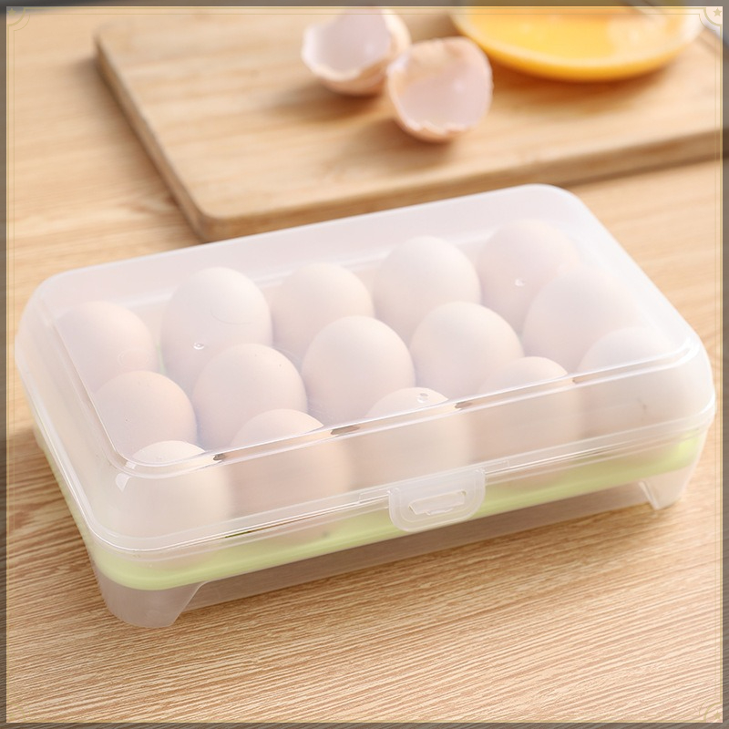 Egg Storage Box 15 Grids PP Vi - Kitchen Baking Tray Storage ulasan dan harga