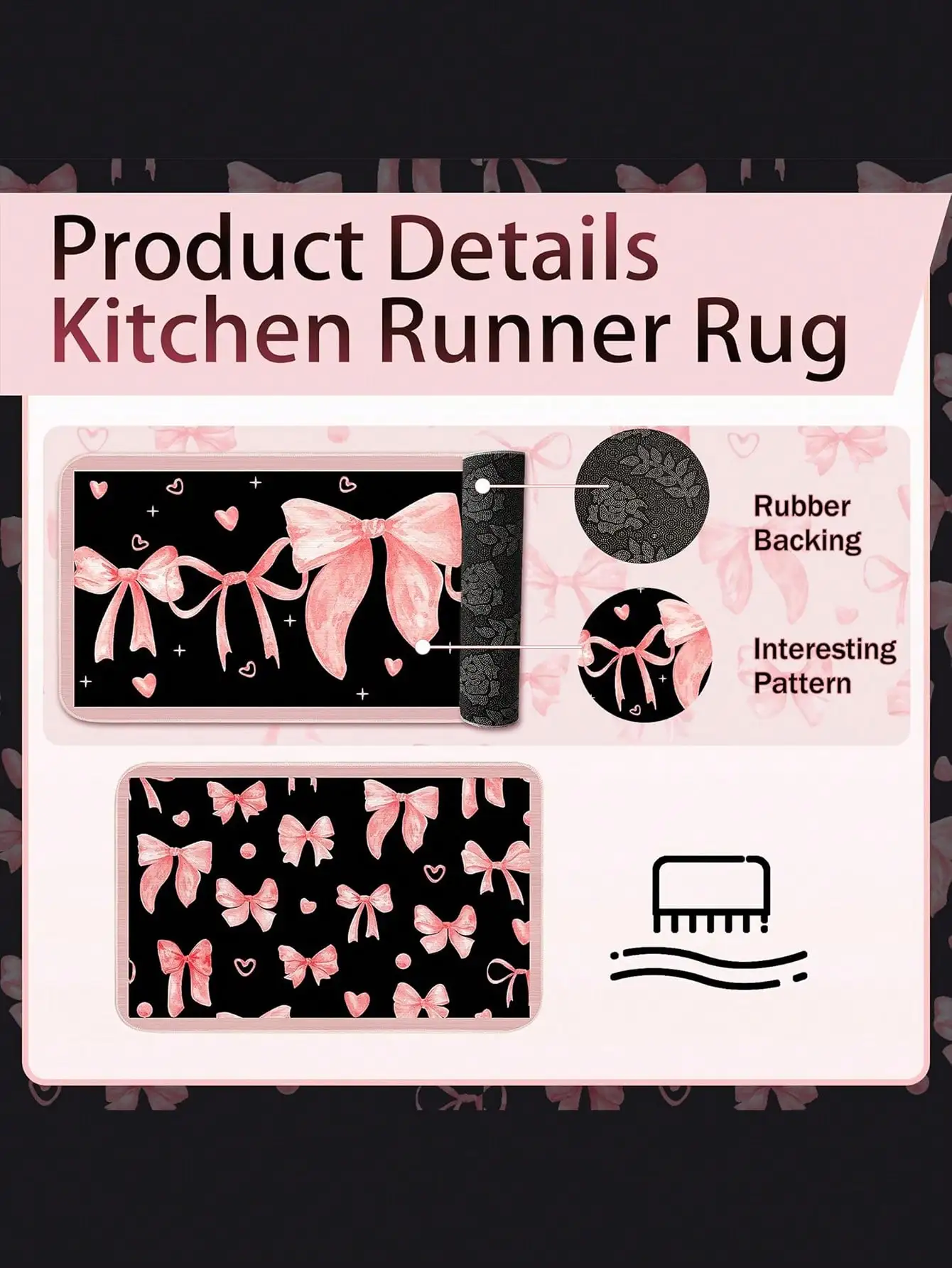 10PCS Pink Bow Kitchen Accesso - Baking Kitchen Set ulasan dan harga