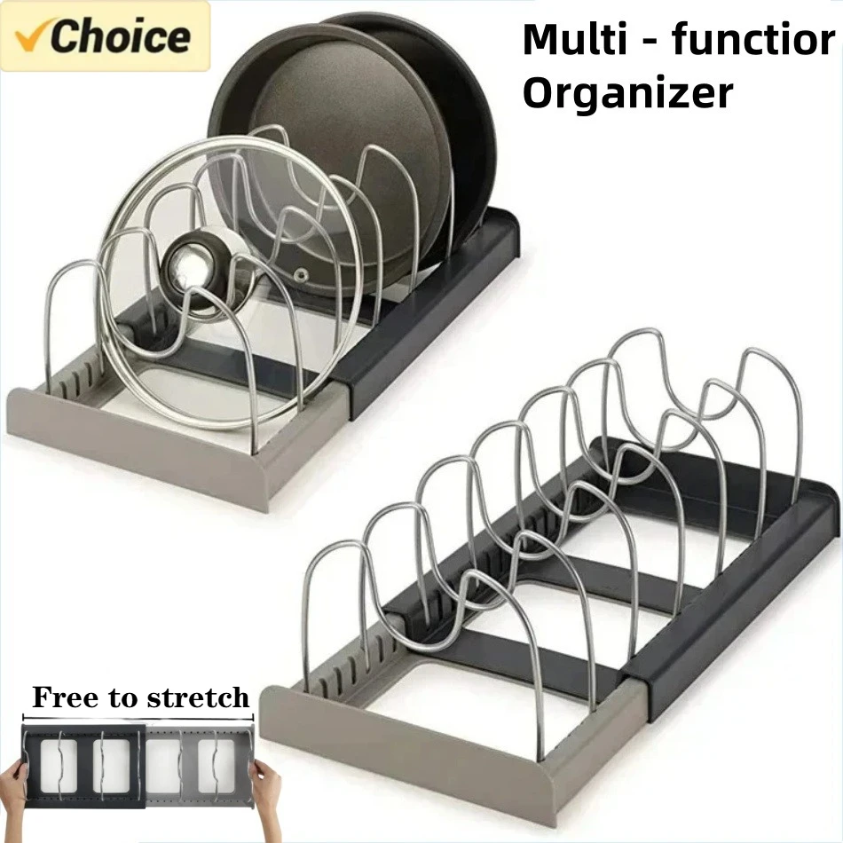 2026 7-Grid Retractable Pot Ra - Kitchen Baking Pan Organizer ulasan dan harga