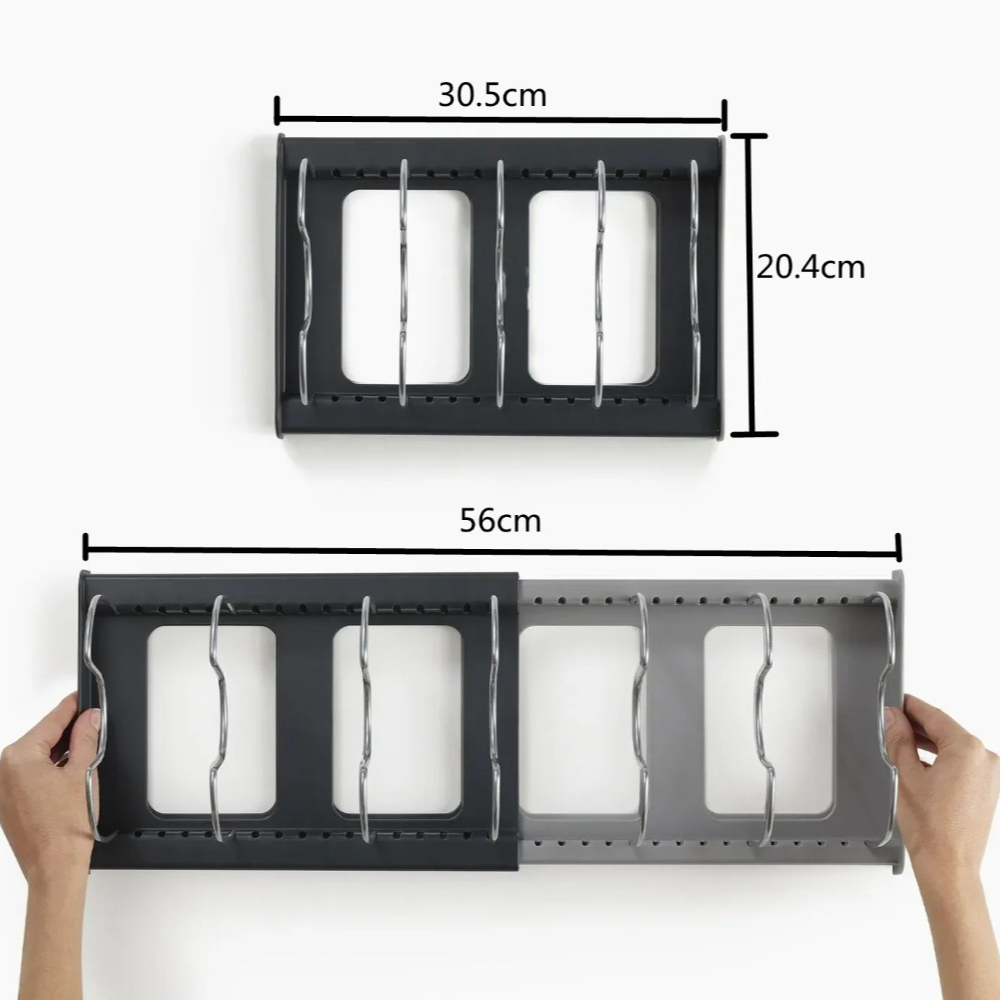 2026 7-Grid Retractable Pot Ra - Kitchen Baking Pan Organizer ulasan dan harga