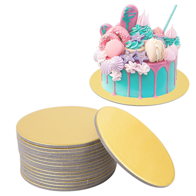 10/16/22/26cm Gold Silver Roun - Cake Board Round ulasan dan harga