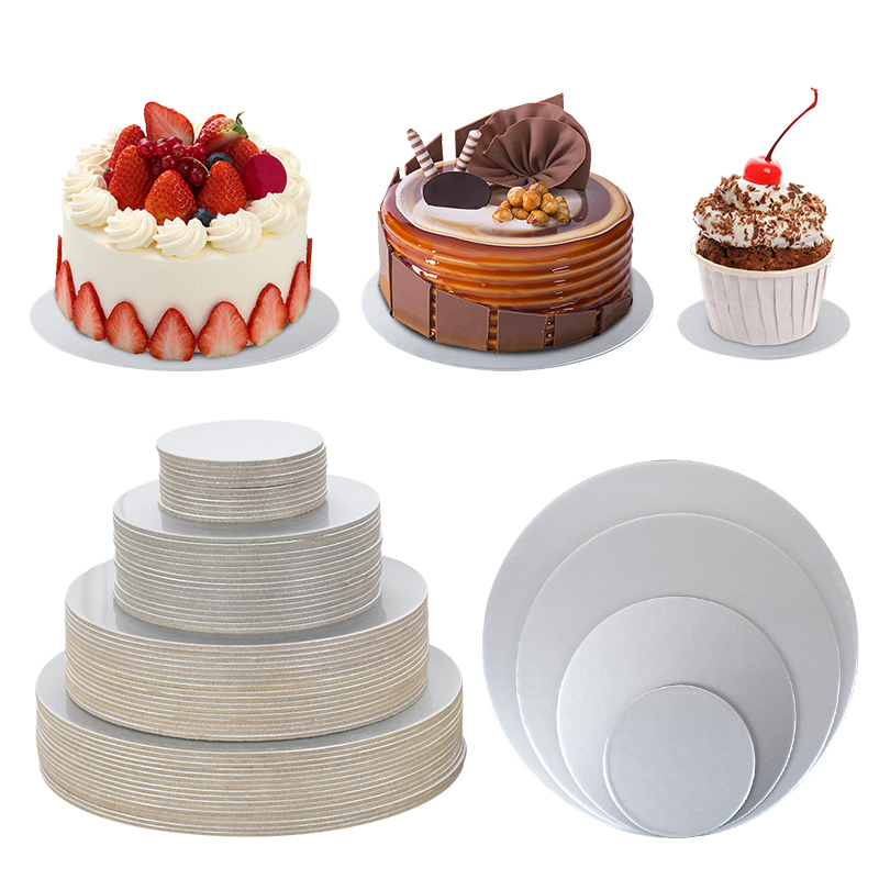 10/16/22/26cm Gold Silver Roun - Cake Board Round ulasan dan harga