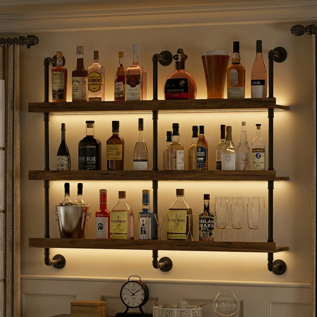 Wall Mounted Wine Rack With LE - Kitchen Zo ulasan dan harga