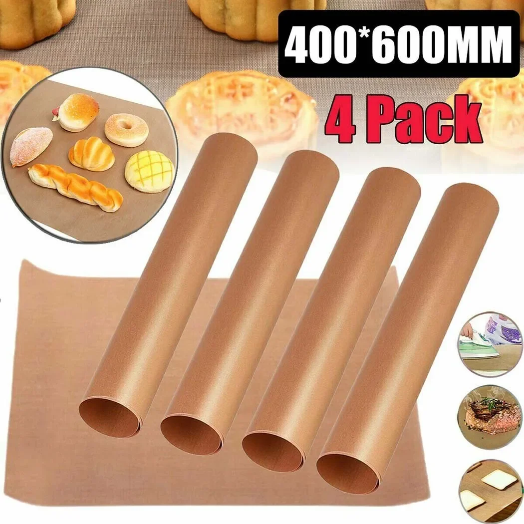 4pcs Non-stick BBQ Grill Mat 6 - Super Kitchen Baking Mat ulasan dan harga