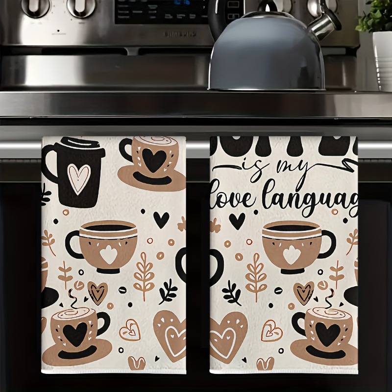 2Pc brown coffee cup kitchen t - Baking Kitchen Set ulasan dan harga