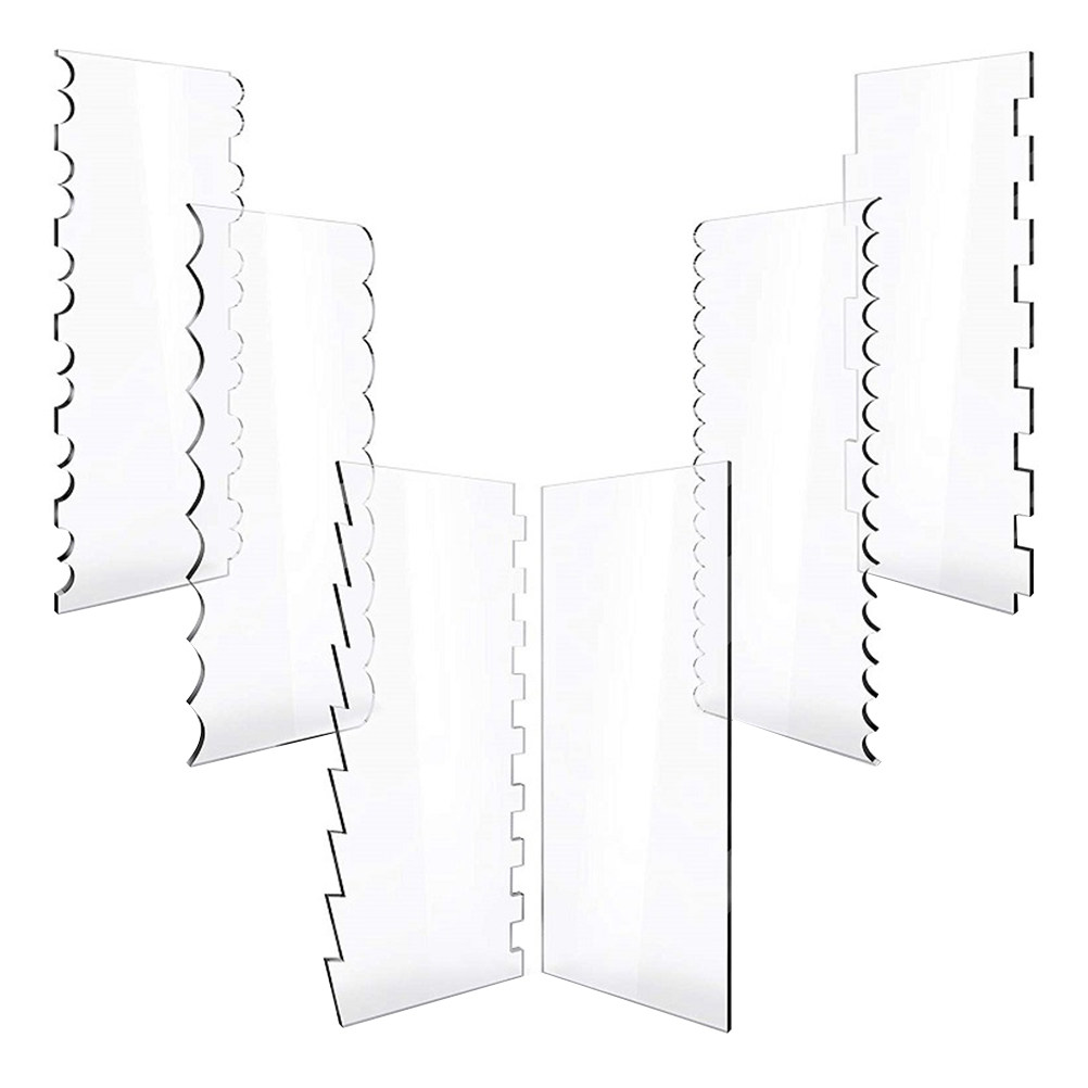 6Pcs Cake Scraper Kit Home Bak - Baking Kitchen Set ulasan dan harga