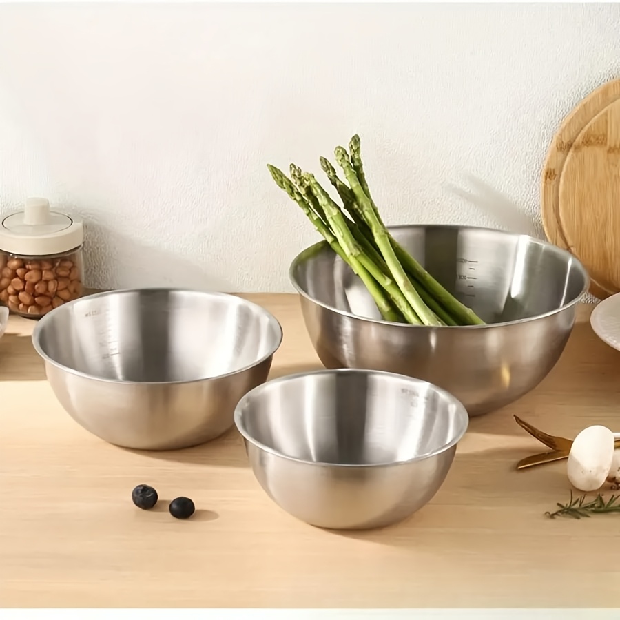 3pcs Stainless Steel Salad Bow - Baking Kitchen Set ulasan dan harga
