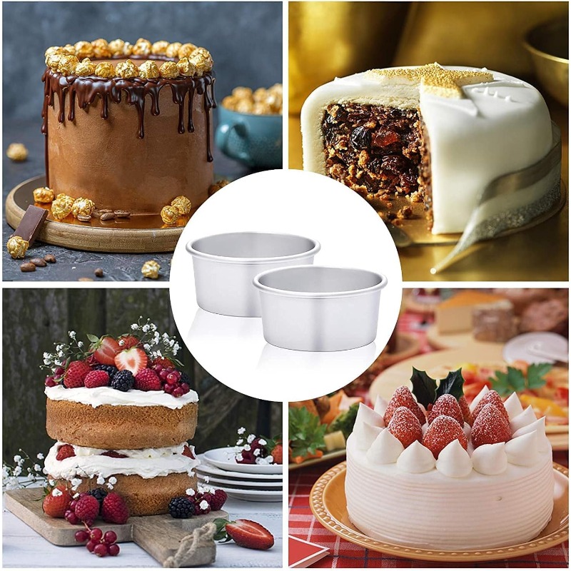 4 x 2 inch Round Cake Pan Set  - Kitchen Baking Ware ulasan dan harga