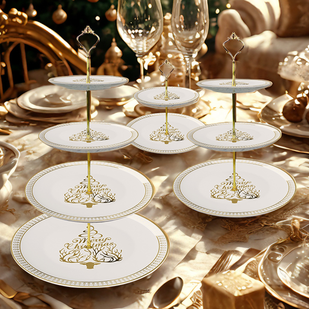 Luxury Merry Christmas Gold Ri - Cake Board Round ulasan dan harga